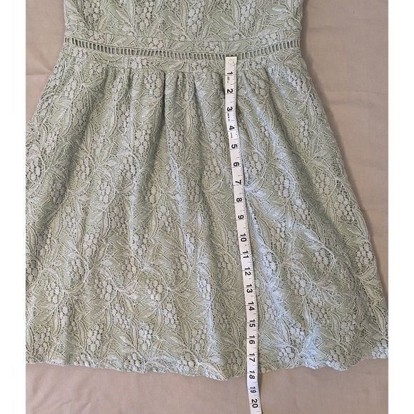 Women's Maurices Light‎ Mint Green Sleeveless Dress with Lace Size 5/6 - Picture 10 of 14